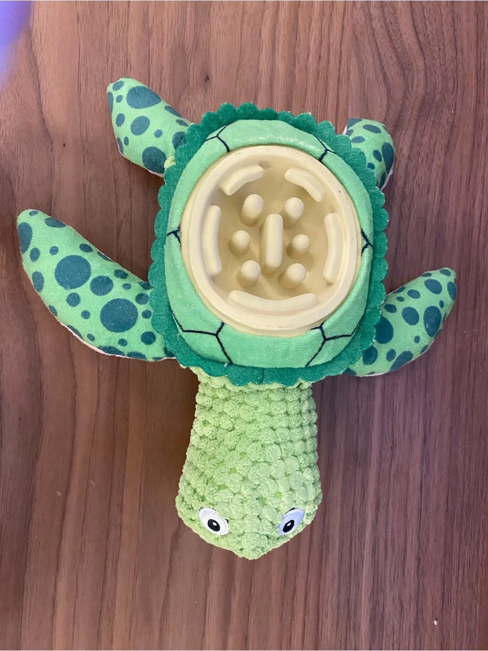 Interactive Turtle Dog Toy Treat Dispensing Chew Toy Plush & Rubber
